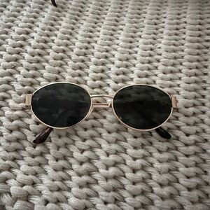 Gold Oval Sunglasses